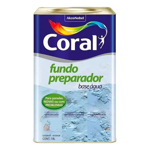 Fundo Preparador a Base de Água de 18L Coral